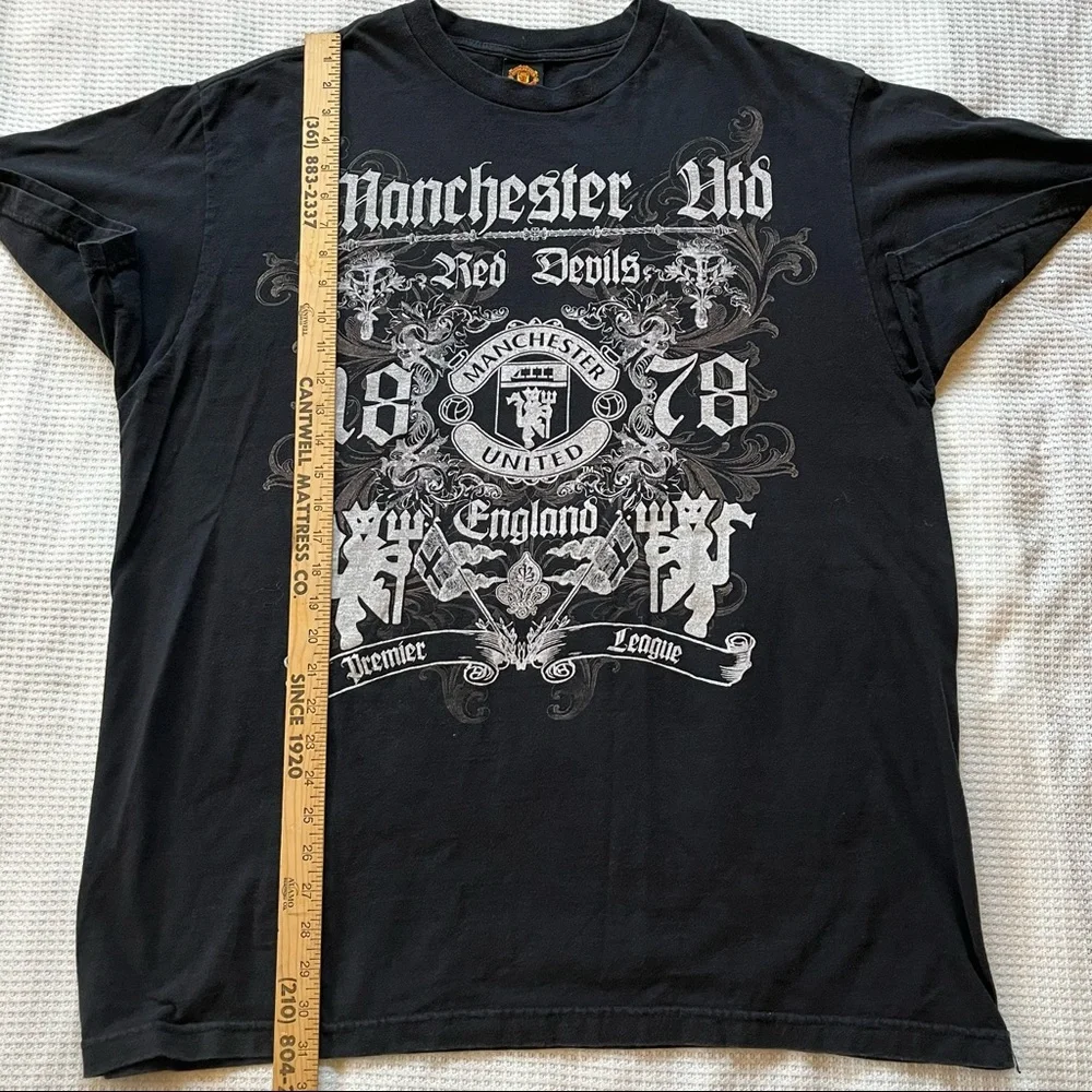 Manchester United Size XLT Black 100% Cotton TShirt MU LTD. - Picture 6 of 7